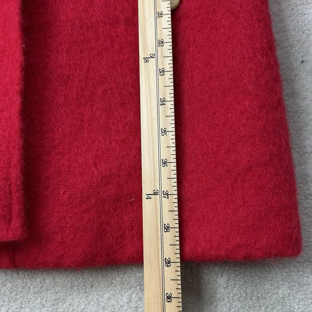 Saks Fifth Avenue Vintage Women's Small Red Boucle Coat ILGWU Mod Made In USA